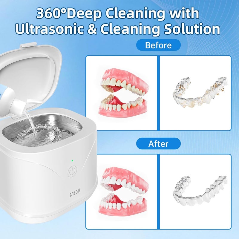 Bcom Ultrasonic Retainer Cleaner Solution, Jewelry Cleaner Solution Deep Clean for Retainer, Mouthguards, Night Guards, Aligners and Jewelry Ring, Odor Stain Remover for Ultrasonic Machines (8.5 oz) - Image 2